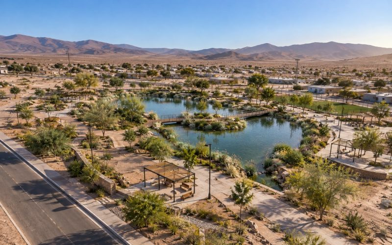 MUNICIPALIDAD DE SIERRA GORDA AVANZA EN DISEÑO DE PLAN MAESTRO PARA PARQUE URBANO DE BAQUEDANO